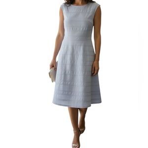 Calvin Klein Sleeveless Light Blue Midi A-Line Dress